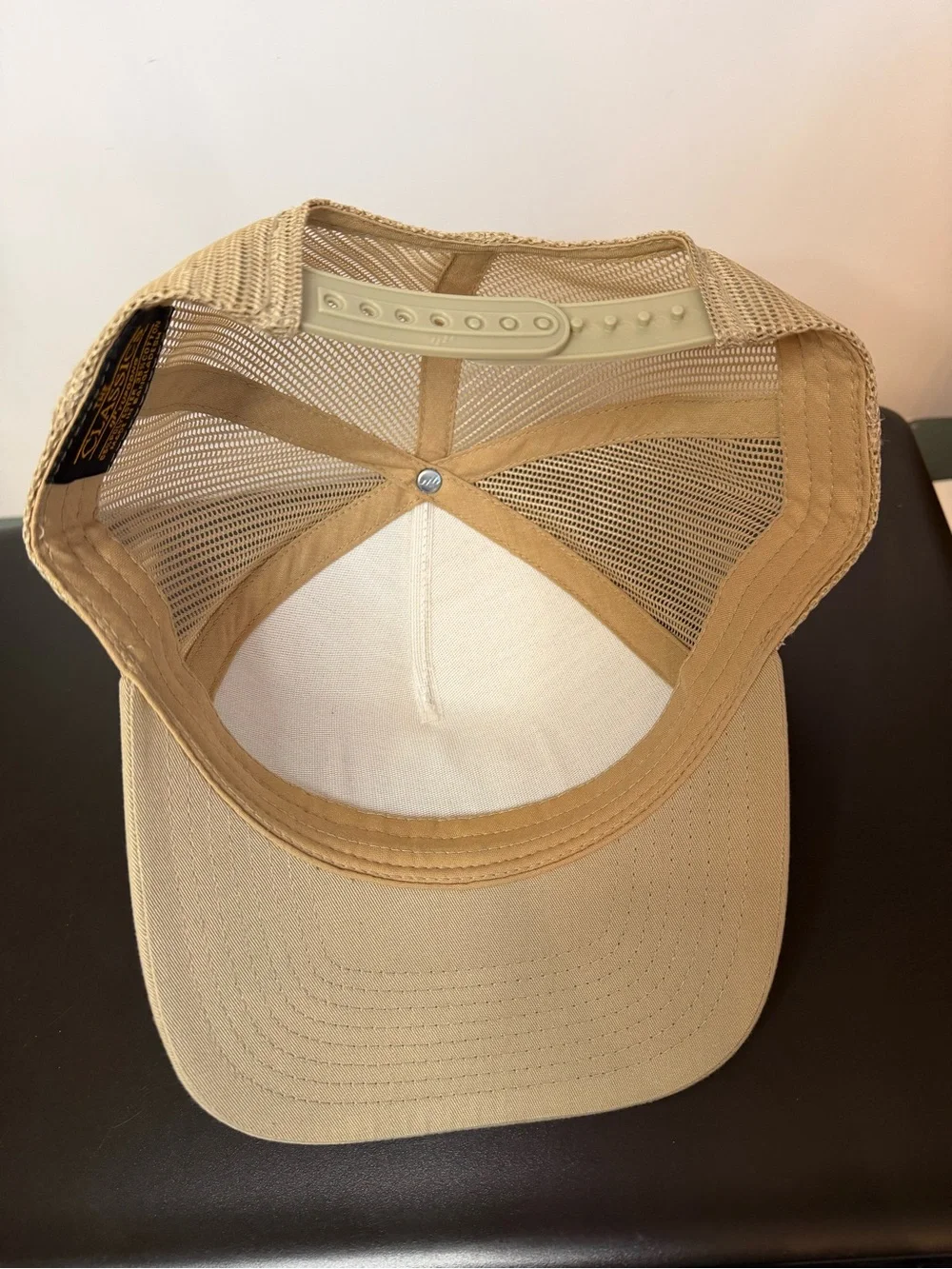 Last Stand Mountain Range Patch Snapback Baseball Cap Tan